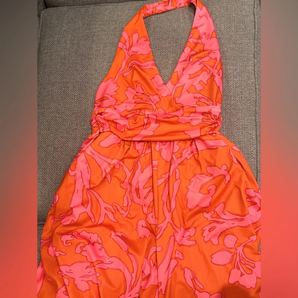 Julie Brown halter open back jumpsuit‎ size large NWOT